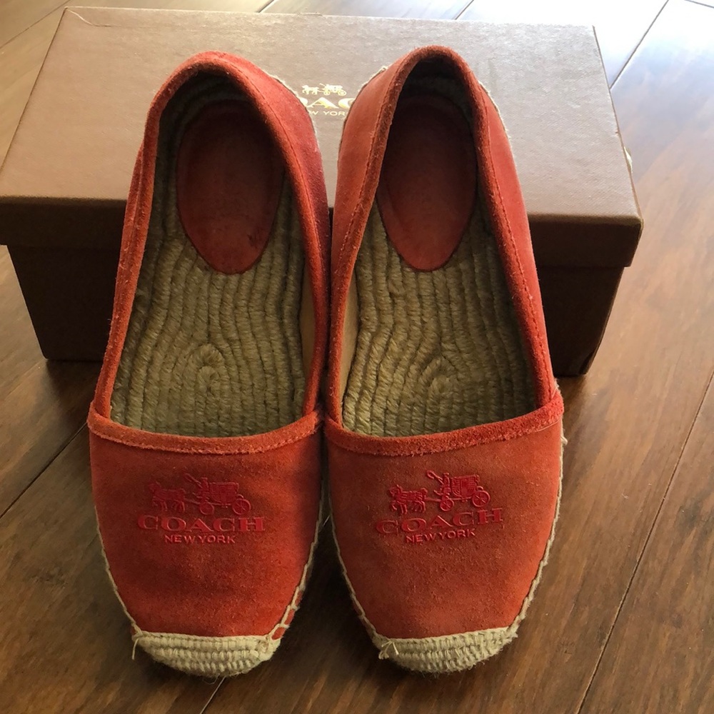 Espadrilles Coach Rain Split Suede 6.5 shoes flats